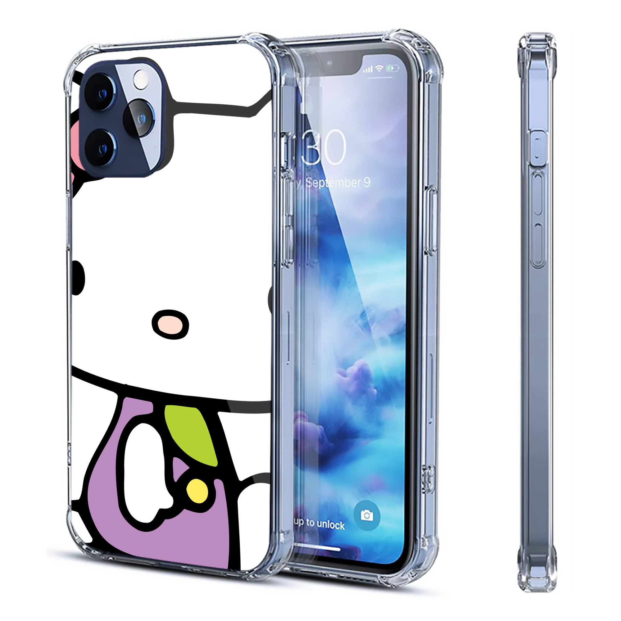 （画像用） Hello Kitty ハローキティ 【iPhone 12シリーズ対応】透明スマホケース（クリアソフトケース）